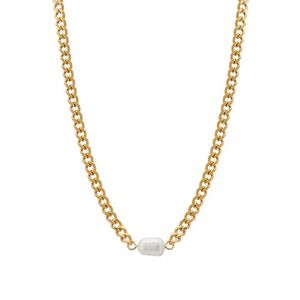 Troli Elegantní pozlacený náhrdelník se sladkovodní perlou VAAXP539 obraz