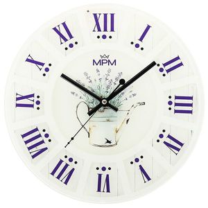 MPM Quality Nástěnné skleněné hodiny Provence E09.4376 obraz