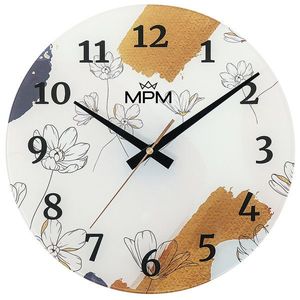 MPM Quality Nástěnné skleněné hodiny Fiores E09.4377 obraz