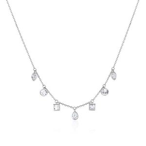 Brosway Půvabný ocelový náhrdelník s krystaly Rain BNR06 obraz