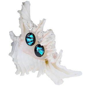 Lampglas Výrazné náušnice Turquoise Shards z perel Lampglas s ryzím stříbrem EP12 obraz