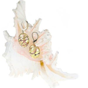 Lampglas Krásné náušnice Romantic Roots z perel Lampglas s 24karátovým zlatem EP13 obraz