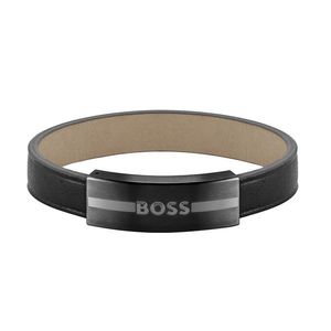 Hugo Boss Fashion kožený černý náramek 1580490 19 cm obraz