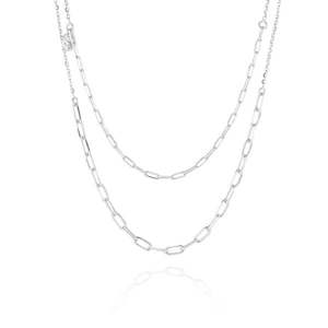Sif Jakobs Módní stříbrný dvojitý náhrdelník Chains SJ-C42132-SS obraz