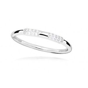 Silver Cat Minimalistický stříbrný prsten se zirkony SC512 56 mm obraz