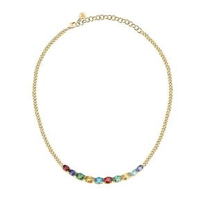 Morellato Hravý pozlacený náhrdelník s barevnými kubickými zirkony Colori SAVY01 obraz