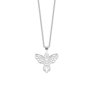 Preciosa Stylový ocelový náhrdelník Origami Angel s kubickou zirkonií Preciosa 7440 00 obraz