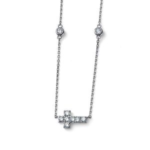 Oliver Weber Nadčasový stříbrný náhrdelník s křížkem Virtue 61192 (řetížek, přívěsek) obraz