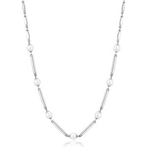 Brosway Elegantní ocelový náhrdelník s perlami Affinity BFF160 obraz