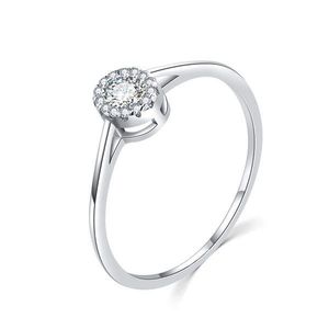 MOISS Luxusní stříbrný prsten s čirými zirkony R00020 59 mm obraz