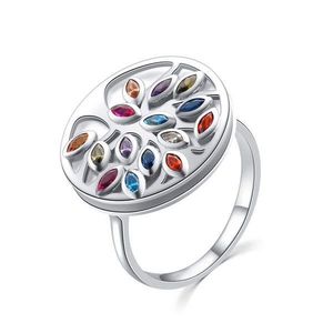 MOISS Originální stříbrný prsten s barevnými zirkony R00021 58 mm obraz