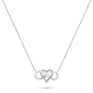 Brilio Silver Romantický stříbrný náhrdelník se zirkony NCL78W obraz