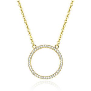 Beneto Pozlacený náhrdelník s kruhovým přívěskem AGS1224/47-GOLD obraz