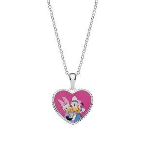 Disney Romantický stříbrný náhrdelník Donald and Daisy Duck CS00025SL-P (řetízek, přívěsek) obraz