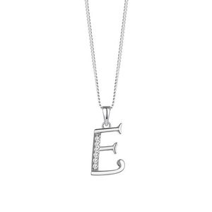 Preciosa Stříbrný náhrdelník písmeno "E" 5380 00E (řetízek, přívěsek) obraz