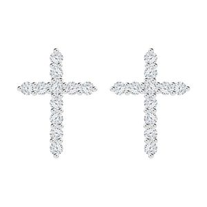 Preciosa Designové stříbrné náušnice Tender Cross s kubickou zirkonií Preciosa 5333 00 obraz