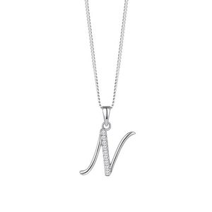 Preciosa Stříbrný náhrdelník písmeno "N" 5380 00N (řetízek, přívěsek) obraz