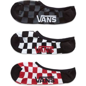 VANS 3 PACK - kotníkové ponožky CLASSIC SUPER NO SHOW RED-WHITE CHECK 38, 5-42 obraz
