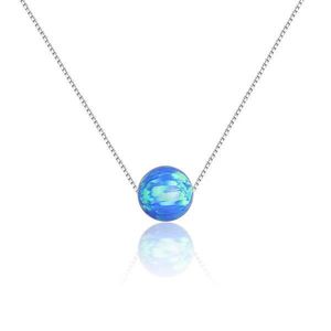 JVD Stříbrný náhrdelník s modrým opálem SVLN0166XF6O300 obraz