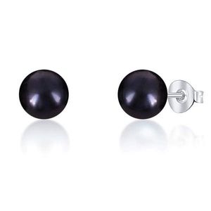 JwL Luxury Pearls Peckové náušnice z pravých černých perel JL0707 obraz