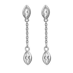 Hot Diamonds Elegantní stříbrné visací náušnice s diamanty Tender DE751 obraz