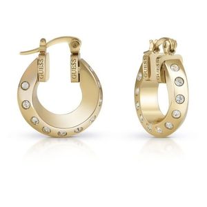 Guess Pozlacené náušnice kruhy s krystaly Hoops Don`t Lie JUBE01487JWYGT/U obraz