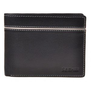 SEGALI Pánská kožená peněženka 7101 black obraz