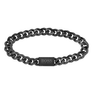 Hugo Boss Stylový černý náramek pro muže Chain Link 1580145 19 cm obraz