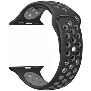4wrist Silikonový řemínek pro Apple Watch - Černá/Šedá 42/44/45/49 mm obraz