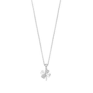 Lotus Silver Něžný stříbrný náhrdelník s čirými zirkony čtyřlístek LP3108-1/1 obraz
