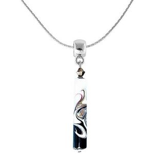 Lampglas Elegantní náhrdelník Black & White s unikátní perlou Lampglas NPR11 obraz