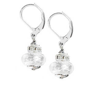 Lampglas Elegantní náušnice White Beauty s ryzím stříbrem v perlách Lampglas ESH1 obraz