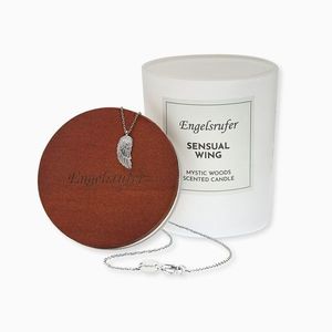 Engelsrufer Vonná svíčka 35h s ocelovým náhrdelníkem Andělské křídlo ERJC-LILWING obraz