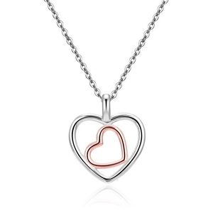 Beneto Nádherný stříbrný náhrdelník Srdce AGS1535/47 obraz