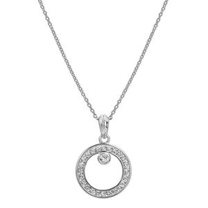 Hot Diamonds Stříbrný náhrdelník s diamantem a topazy Orbit DP929 (řetízek, přívěsek) obraz