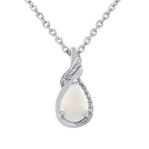 Silvego Stříbrný náhrdelník Derica s pravým bílým opálem a čirým topazem OPM8761NOPW obraz