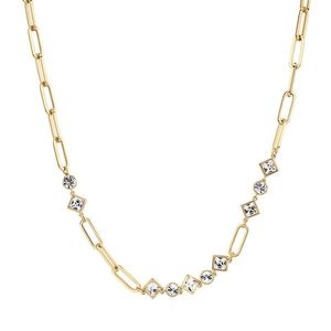 Brosway Slušivý pozlacený náhrdelník s čirými krystaly Emphasis BEH06 obraz