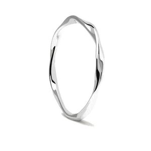 PDPAOLA Minimalistický stříbrný prsten SPIRAL Silver AN02-804 50 mm obraz