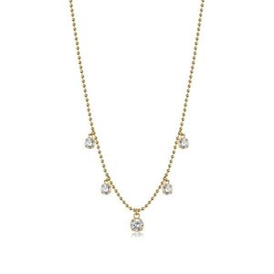 Brosway Blyštivý pozlacený náhrdelník se zirkony Desideri BEIN015 obraz