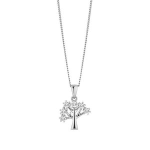 Preciosa Stříbrný náhrdelník Strom života s kubickými zirkony 5376 00 obraz