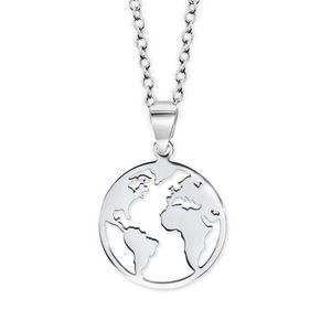 CRYSTalp Originální ocelový náhrdelník Glóbus Globe 30452.E obraz