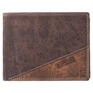 SEGALI Pánská kožená peněženka 1606 lunar brown obraz