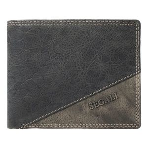 SEGALI Pánská kožená peněženka 1301K lunar black obraz