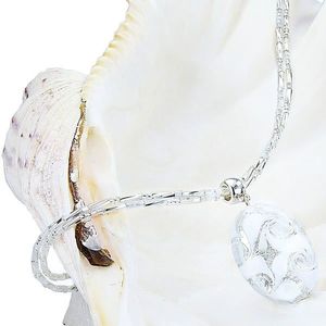 Lampglas Elegantní náhrdelník White Lace s perlou Lampglas s ryzím stříbrem NP1 obraz