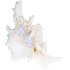 Lampglas Elegantní náušnice White Lace s ryzím stříbrem v perlách Lampglas EP1 obraz
