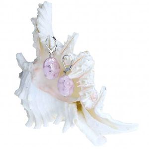 Lampglas Něžné náušnice Pink Lace z perel Lampglas s ryzím stříbrem EP2 obraz