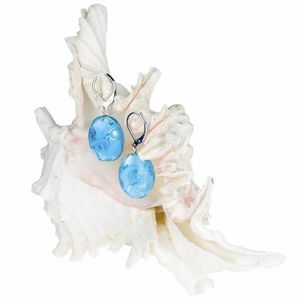 Lampglas Něžné náušnice Blue Lace z perel Lampglas s ryzím stříbrem EP4 obraz