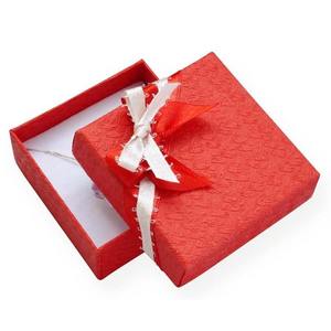 JK Box Červená dárková krabička s mašličkou GS-5/A7 obraz