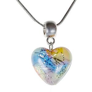 Lampglas Něžný náhrdelník Romantic Heart s perlou Lampglas s ryzím stříbrem NLH6 obraz