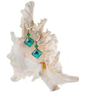 Lampglas Elegantní náušnice Emerald Princess s ryzím stříbrem v perlách Lampglas ERO1 obraz